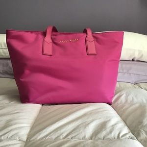 Marc Jacobs Wingman Tote Nylon zip closure/ pink